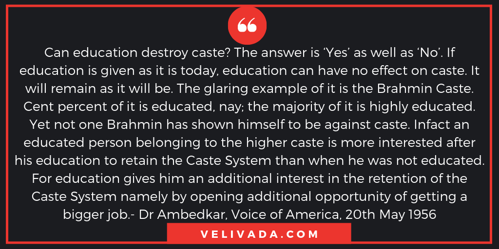 can education destroy caste