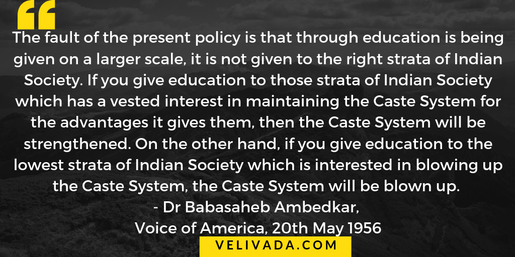 education ambedkar lower castes