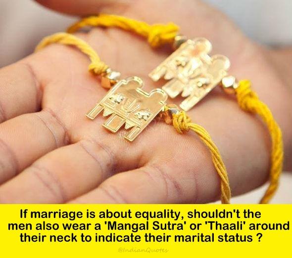 Why wearing Thaali (Mangalsutra) is disgraceful