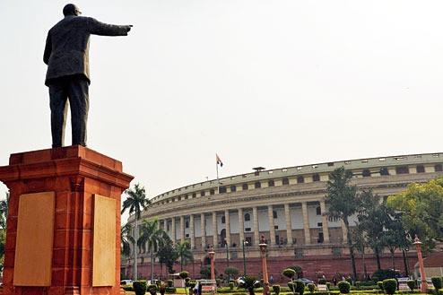 Ambedkar Statue At Parliament - Velivada - Educate, Agitate, Organize