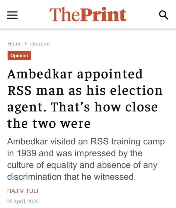 Ambedkar RSS connection ThePrint fake claim