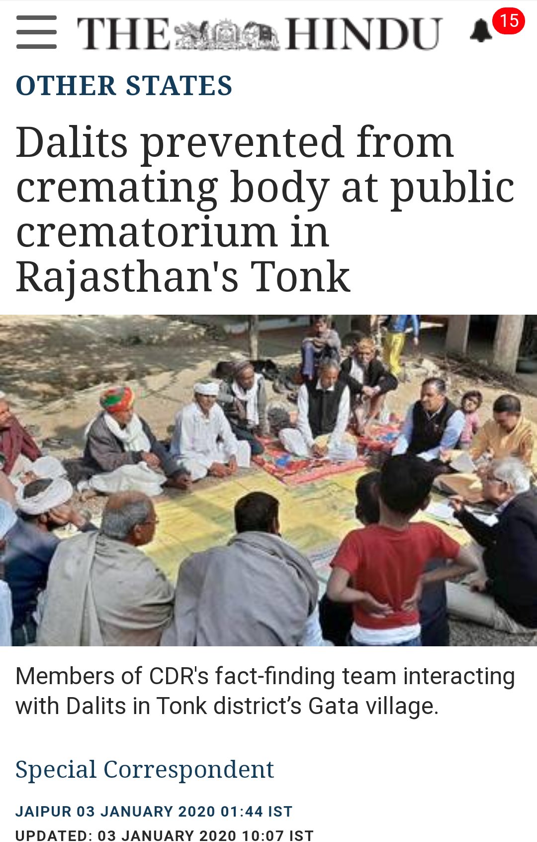 Rajasthan Dalit Casteism