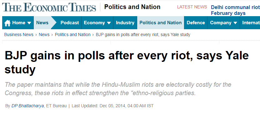 BJP gains after each riot