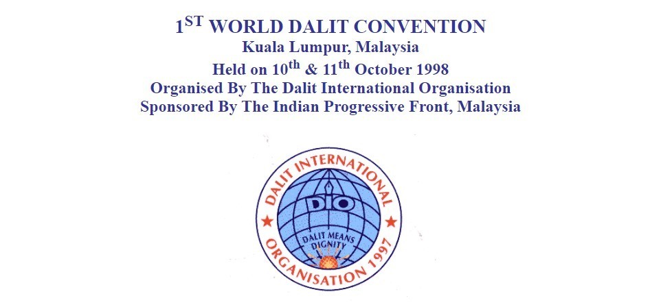 Resolutions of 1st World Dalit Convention, Kuala Lumpur, Malaysia, 1998